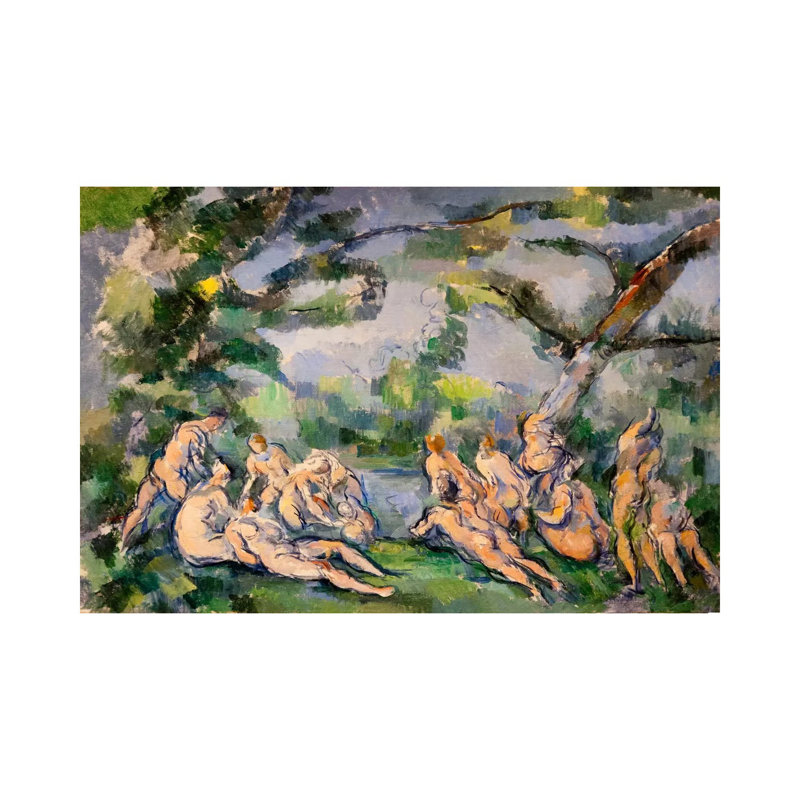 Bathers 1 by Paul Cezanne - Wrapped Canvas Painting, 101.6 cm H x 66.04 cm W x 1.91 cm D