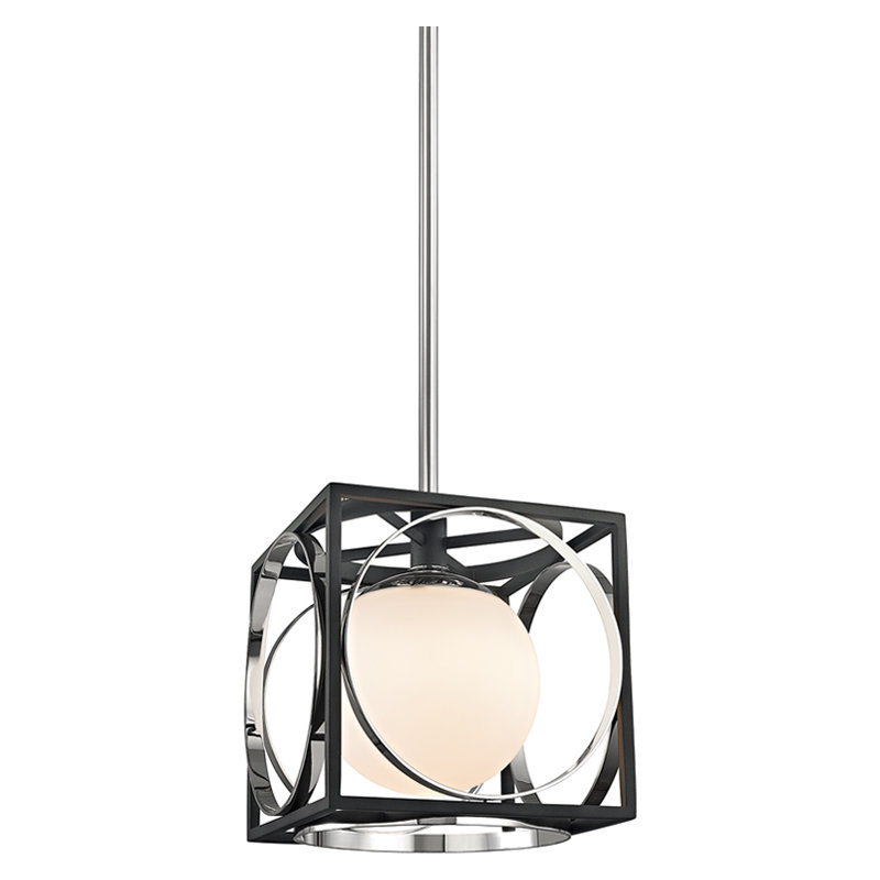 Wadsworth 1 - Light Pendant, 14.25" H X 13.5" W X 13.5" D, Polished Nickel
