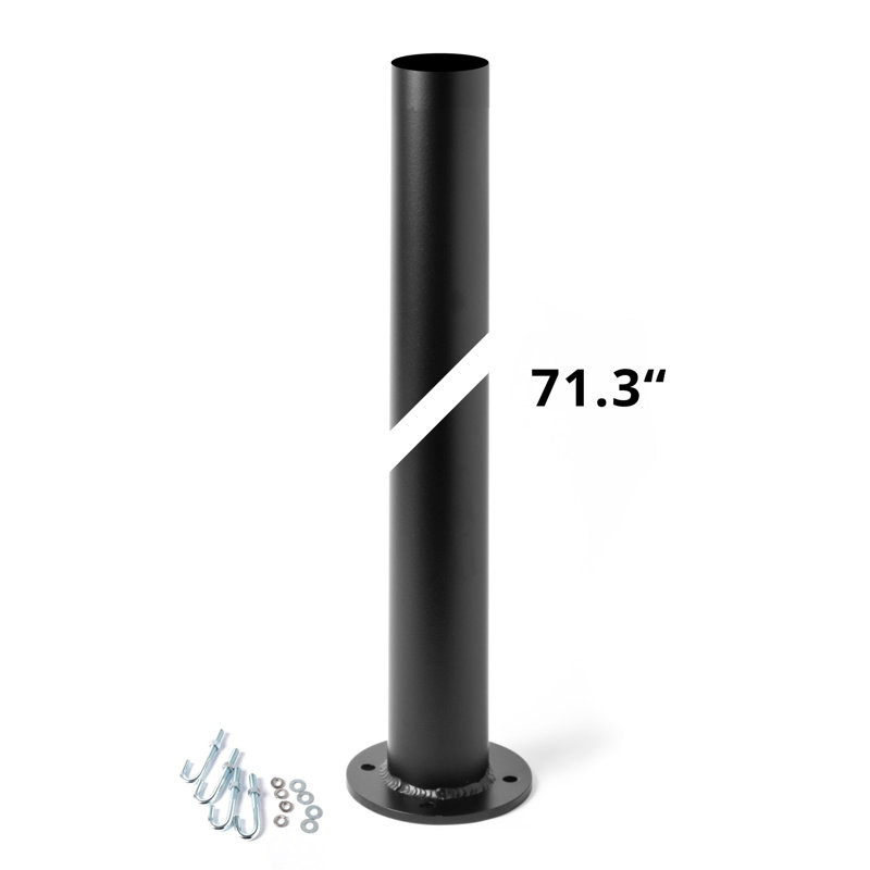 Round Outdoor Post, Coastal Burnished Steel