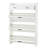 Two Drawers, Three-Fold Doors, Large Storage Shoe Cabinet, White-536995357
