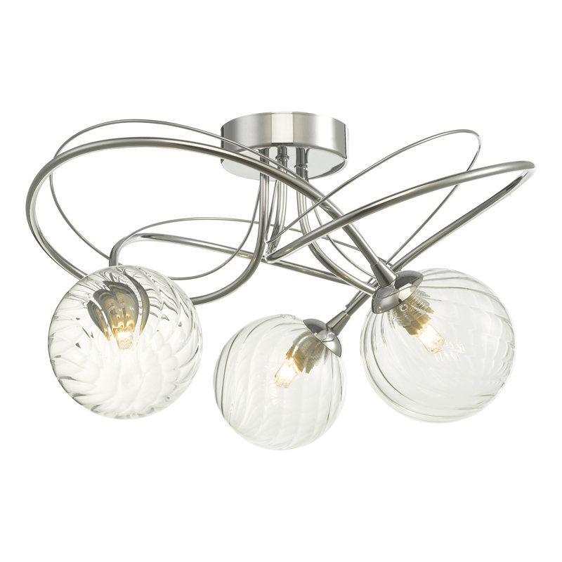 Hegland Glass Semi Flush Mount
