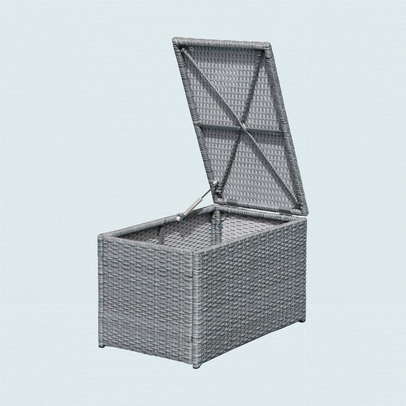 Ensemble de canapé modulaire d'extérieur 10 pièces 10 pièces pour configuration personnalisable, Gris, Bleu