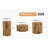 Modern Minimalist Set of Three Wood colour Cylinder Marble-Patterned MDF Living Room Table Sets.