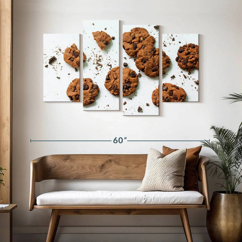 Biscuits aux morceaux de chocolat, H 32 po x l 52 po