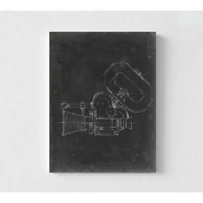 Camera Blue Print V Painting Print By Ethan Harper, Framed Retro Movie Print, Vintage Camera Art, Cinema Lover Gift, Framed Wall Art -  WeFrameArt, 156393Z-4Hx6Wx1D-PRINT ONLY