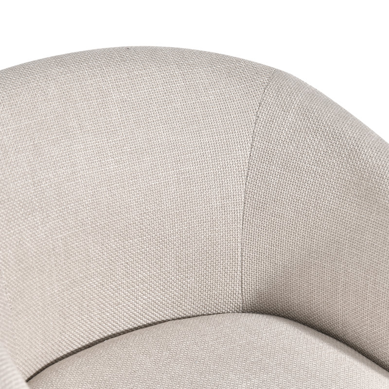 Chaises de salle à manger modernes modernes à dossier incurvé en chenille de 25 po de largeur Stoehrs