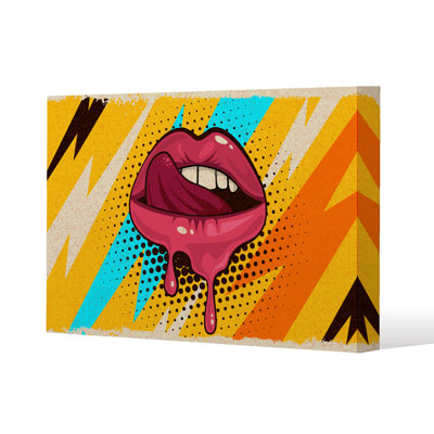 Pop Art Retro Vintage Colorful Background Canvas Print by Andrew Lee - Wrapped Canvas Print