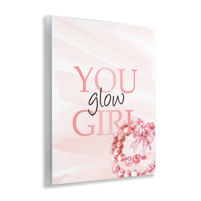Plaque murale féminine You Glow Girl, design par Kim Allen