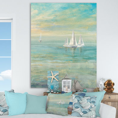 Sunrise Boat II - Reproduction d'art sur toile tendue