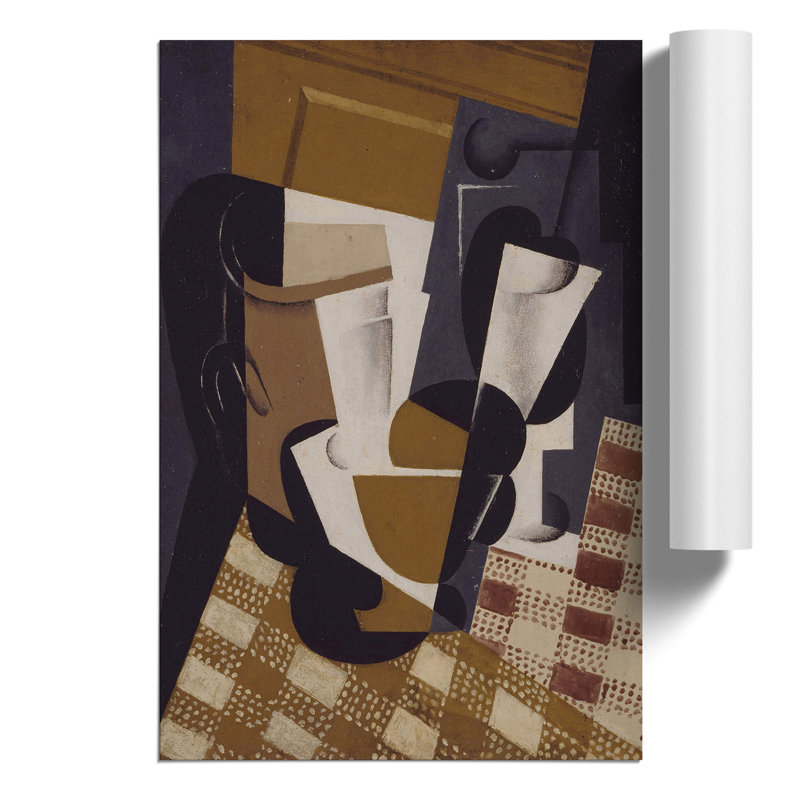 Jug and Glass by Juan Gris - Frameless Print, 42cm H x 30cm W x 0.1cm D