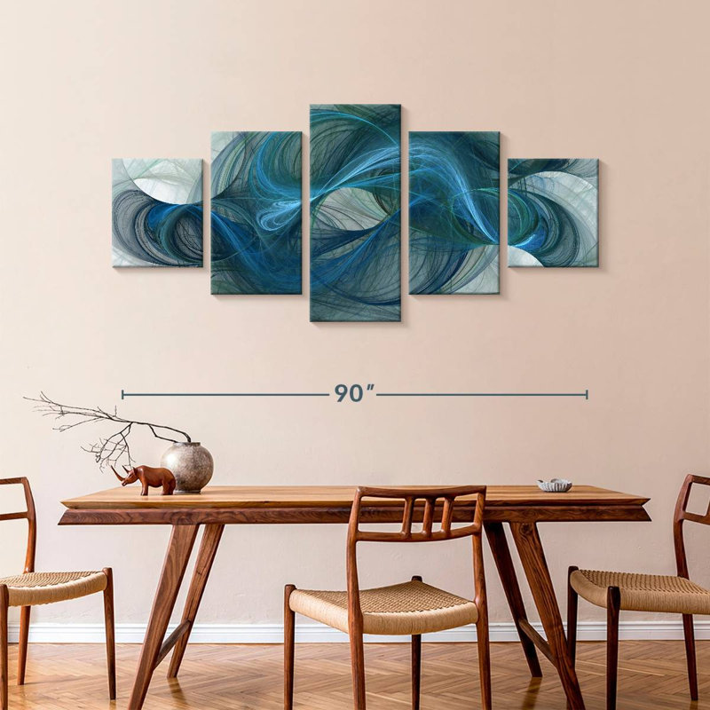Abstract Linear Waves, 42" H x 92" W