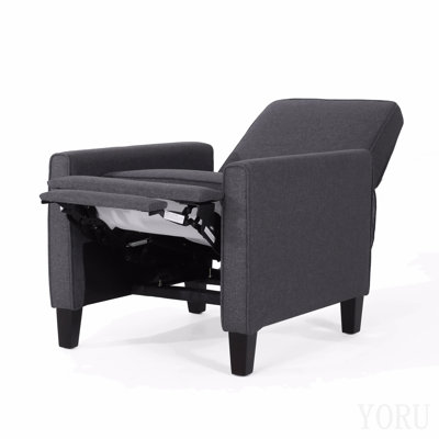 Chaise à dossier poussoir en tissu fumé pour maison élégante