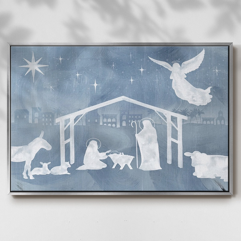 Star of Bethlehem Collection A, reproduction d'art sur toile, H 17 po x l 25 po x P 1,5 po, Argent