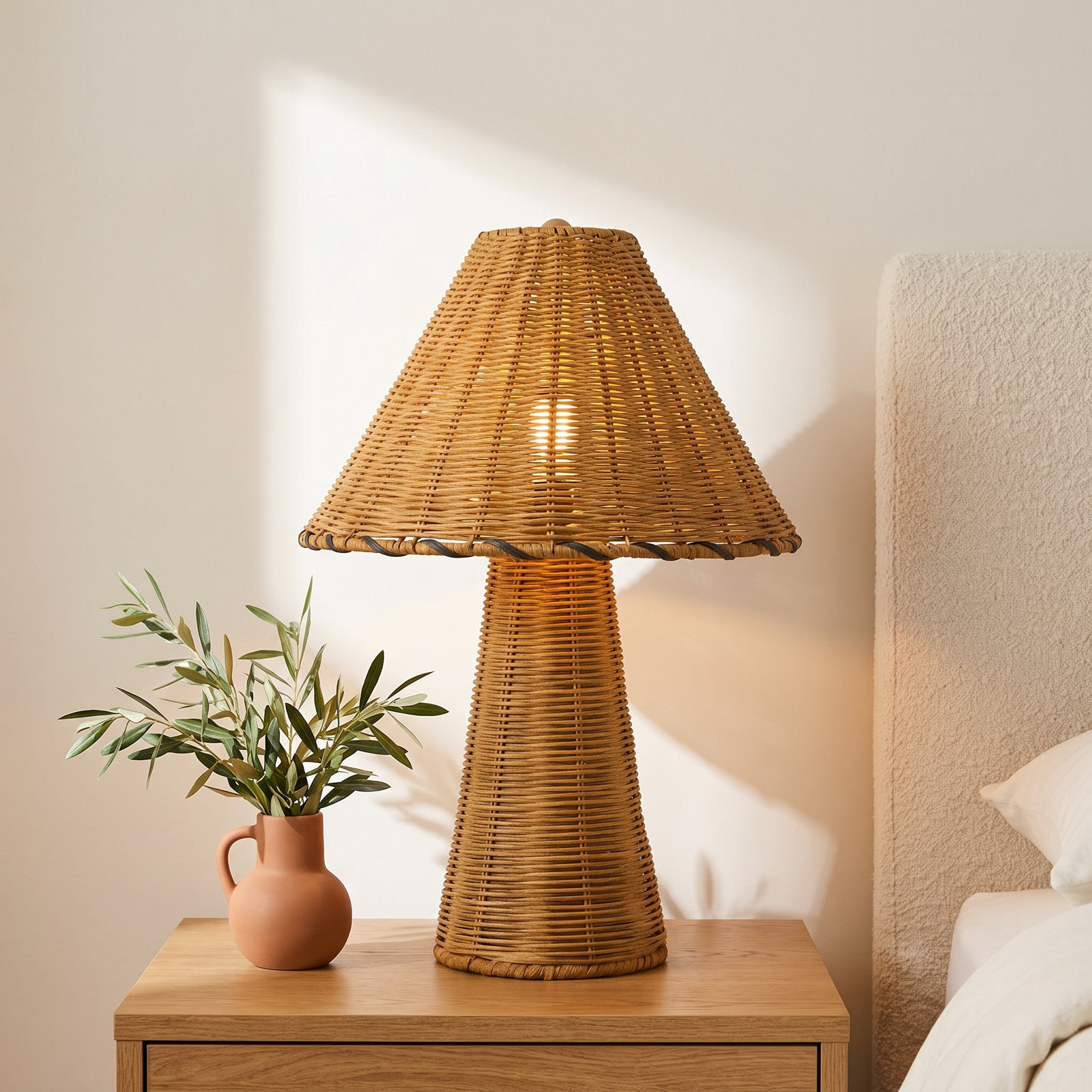 Table Lamp, Dark Brown, Dark Brown