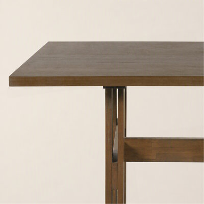 Modern Wooden Dining Table For 4 To 6 People, 71" Large Kitchen Dining Table With Wood Pedestal Base, Mid Century Rectangular Long Dinner Table For Ho