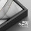 Pastel Grey Geometric Smoke Wave - 3 Piece Floater Frame Print Set on Canvas-91258337-119385141