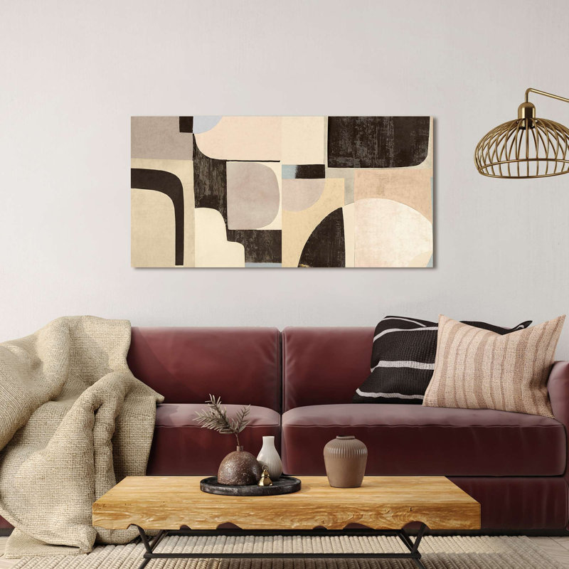 Geometric And Abstract Art: Pale Winter by Steve Roja - Wrapped Canvas Print, 35cm H x 70cm W x 4cm D