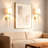 5200mAH Battery Wall Sconce Set Of 2,gold Wireless Wall Sconce With Dimmable Detachable Bulbs And Remote, 10 Colors Rechargeable Sconces Decor For Bedroom Living Room Hallway
