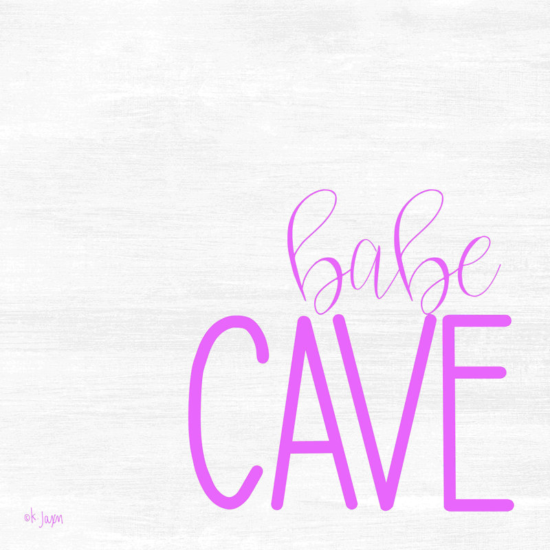 Babe Cave par Jaxn Blvd. - Imprimé, H 30 po x l 30 po, Non, Toile tendue