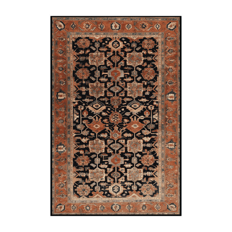Tapis brun lavable à la machine, Rectangle 2 pi x 3 pi