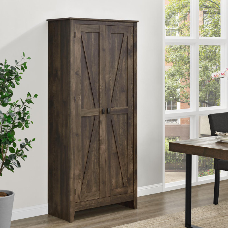 Aadvik 31.5'' Wide 4 - Shelf Storage Cabinet, Brown