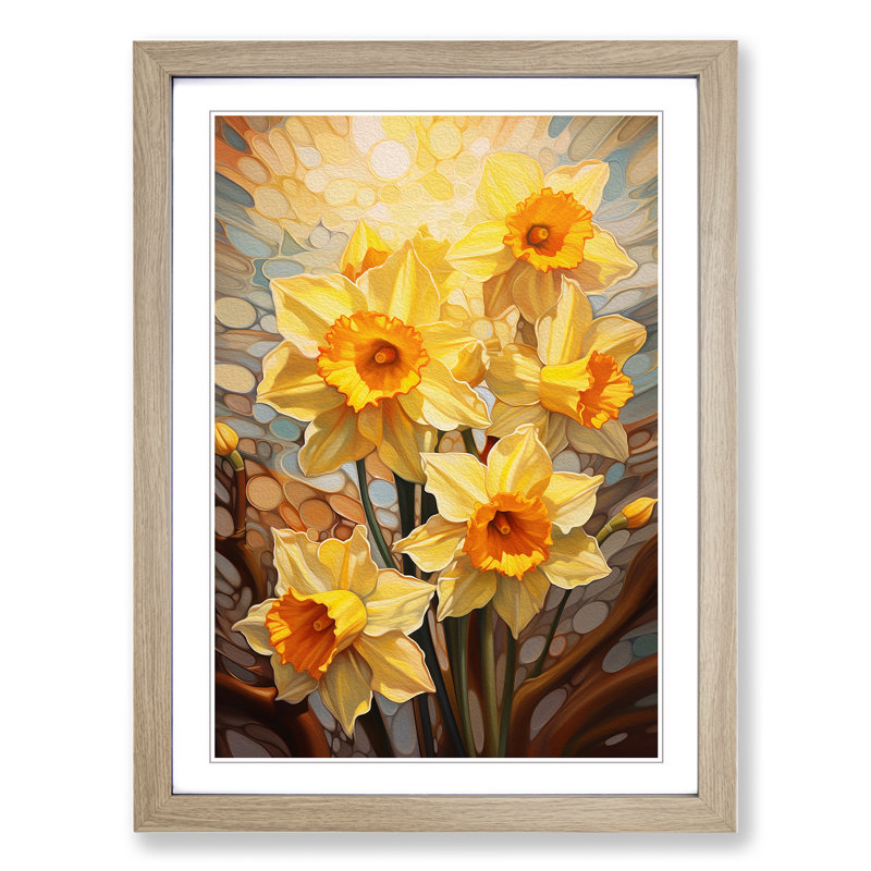 Single Picture Frame Print on Wood, Oak Framed, 64cm H x 46cm W