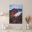 «Red Volcanic Hills and Steam Rising Over Pale Blue Lake», art mural sur toile-133501321