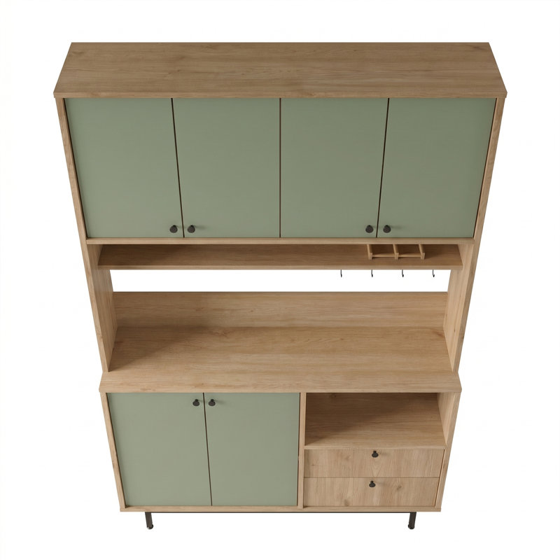 Garde-manger avec tablettes ouvertes Elowen