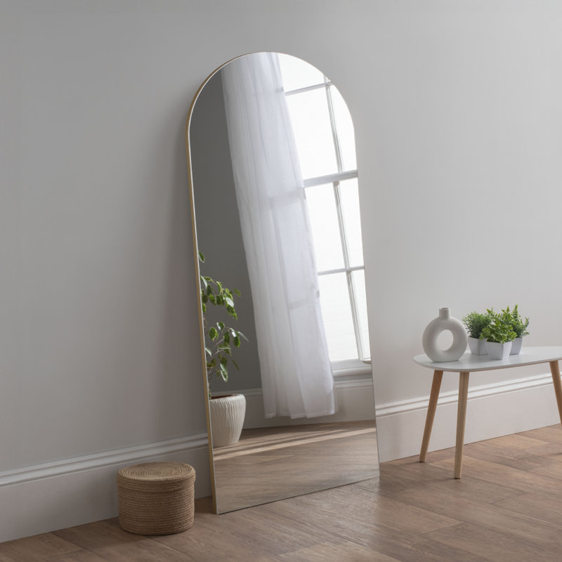 Alben Wood Framed Full Length Mirror, Gold