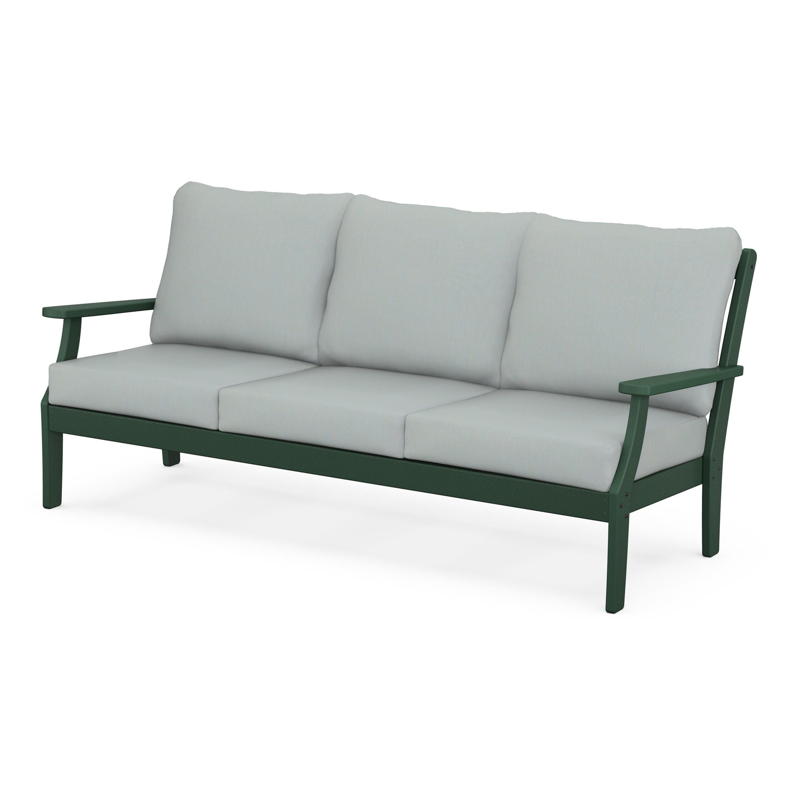 POLYWOOD® Braxton 74" Patio Sofa, Marine Indigo, Sand