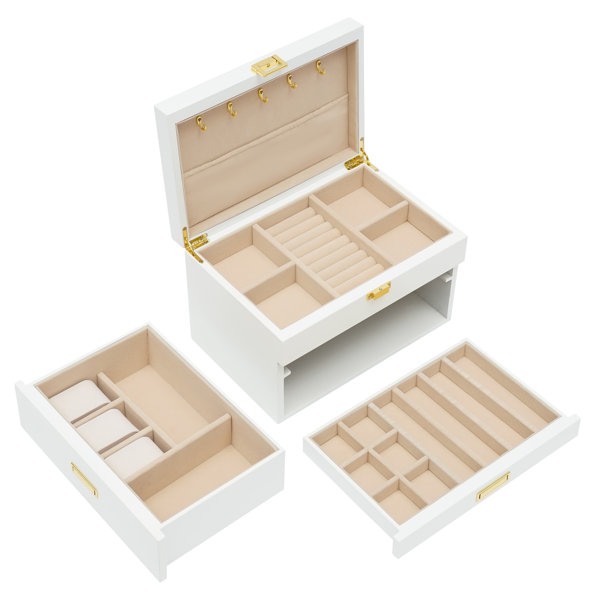 Mercer41 Wood Jewelry Box + Drawers & Reviews | Wayfair