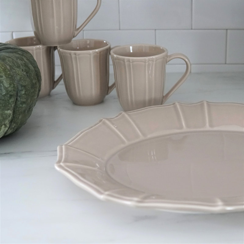 Chloe Oval Platter, Taupe