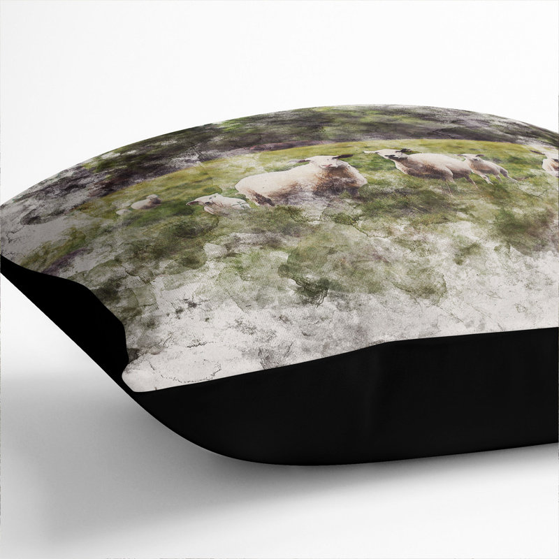 Square Cushion, 40cm H x 40cm W x 15cm D, Black