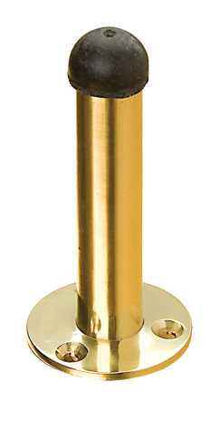 Kennedale Brass Skirting Fixed Door Stop, Polished Brass