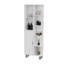 Armoire à linge blanche à 9 tablettes