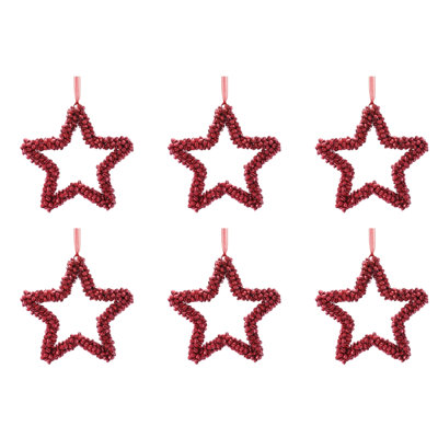 Iron Star Ornament Set of 6 – 6.5"H