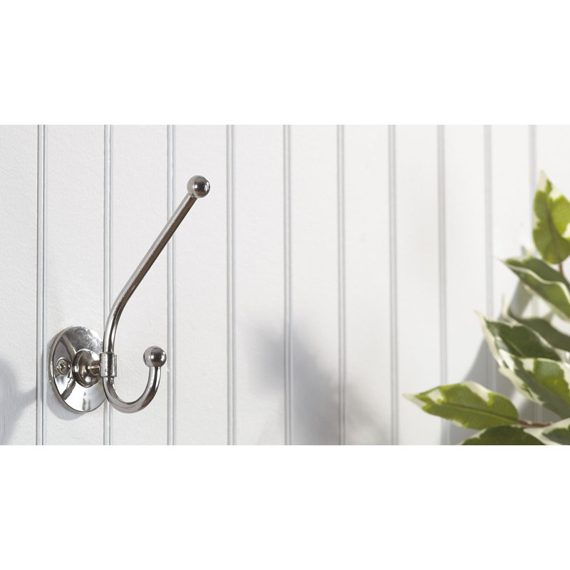 Crochet mural en métal Classic, Chrome