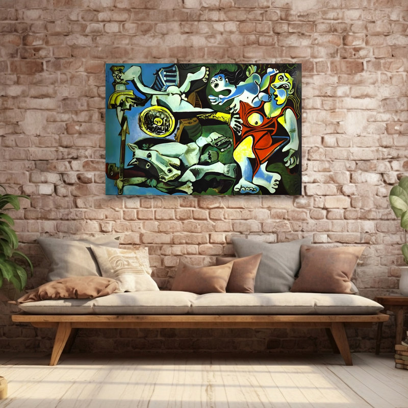 «Intense War Struggle Abstract Dramatic Modern Horse», impression murale, H 40 po x l 60 po