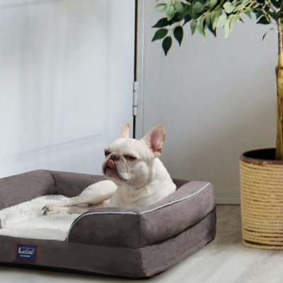 Geometric Orthopedic Suede Pet Bed