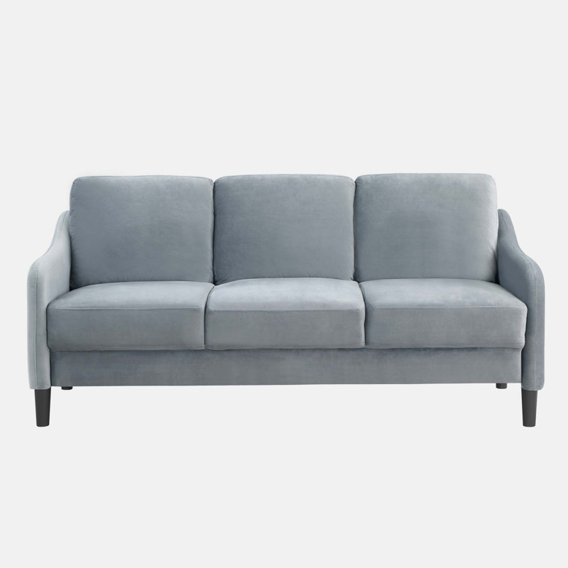 Canapé Habeel 73,22 po, Velours gris velours