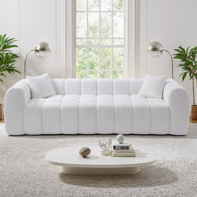 Oversized Marshmallow Cloud Sofa 4-Seater Deep Seating Boucle Sofa For Living Room