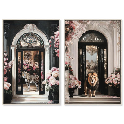 «Floral Scene Animal Set» par Art Remedy