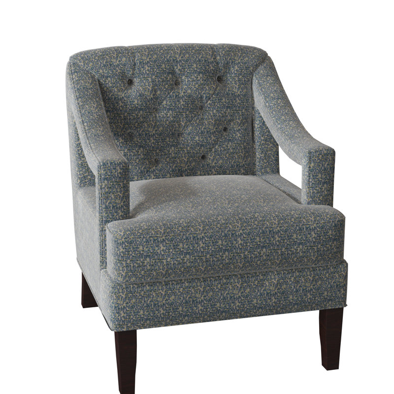 Armchair, Gray, Black Walnut