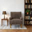 Fauteuil d'appoint moderne large en velours côtelé large Wale avec pieds en bois massif pour le salon