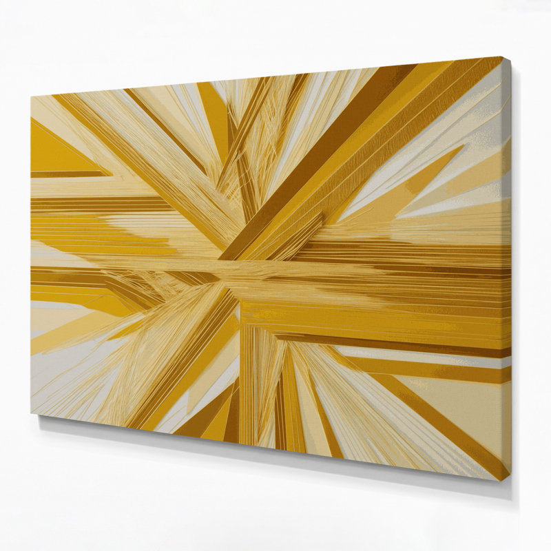 «Geometric Abstraction 22», art mural sur toile beige, H 12 po x l 18 po