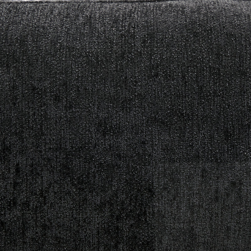 2-Seater Upholstered Sofa, Black Chenille