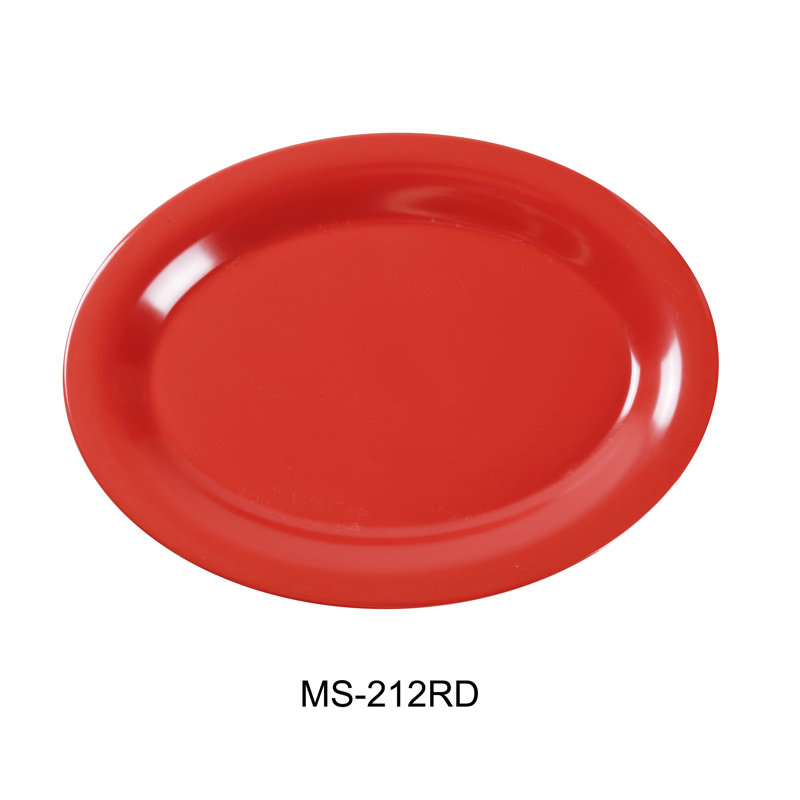 Plateau en mélamine Milestone, Orange-rouge, L 12 po x l 9 po x H 0,875 po