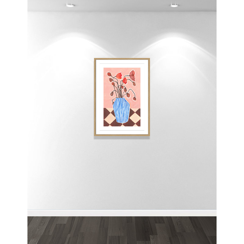 Poppies Print par Violets Print House, L 25,5 po x H 35,5 po, Imprimé mat, Naturel