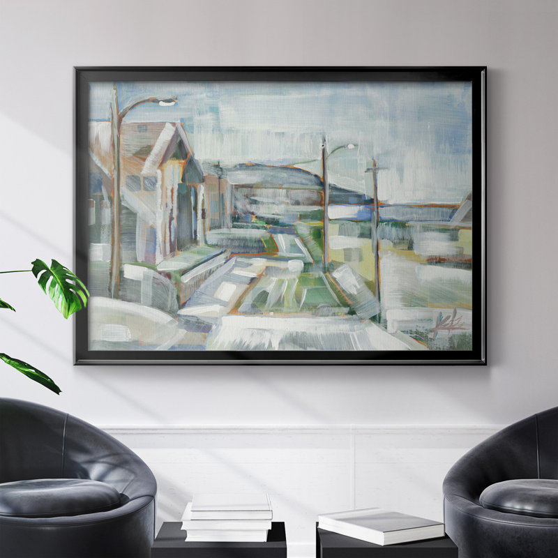The Road Now - reproduction d'art sur toile, H 30,5 po x l 42,5 po x P 1,5 po, Noir