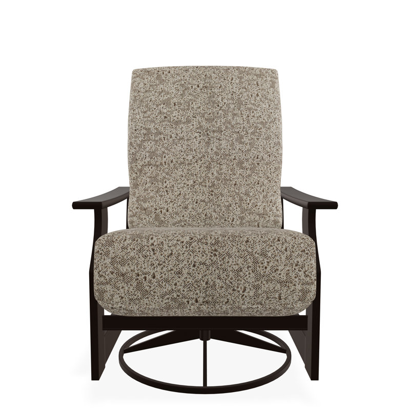 St. Catherine Marine Grade Polymer Deep Seating Cushion Swivel Rocker, Cast Ash Sunbrella® Plainweave, Kona